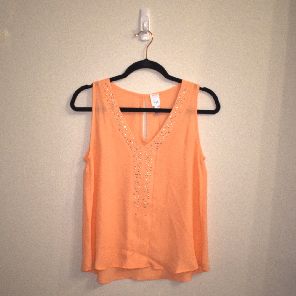 Francescas Peach / Light Coral Blouse Top